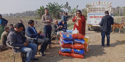बाढीप्रभावित एक सय घरधुरीलाई राहत वितरण