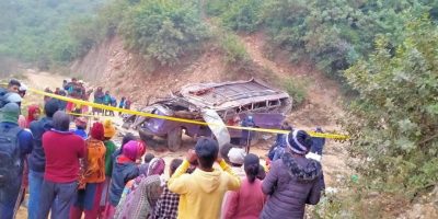 जाजरकोट बस दुर्घटनामा पाँच जनाको मृत्यु