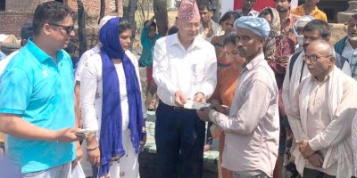 पीडितलाई राहत वितरण
