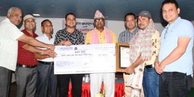 किरण प्रतिभा पुरस्कारबाट अर्थ पेजका सम्पादक डाँगी पुरस्कृत