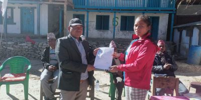 आदर्श मावि जुफालकाे प्रअमा छात्रा पूर्णिमा बूढा