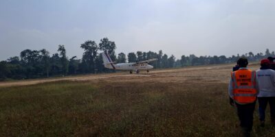 टिकापुरमा ३८ वर्षपछि विमान उडान