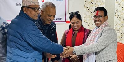 प्रेस युनियनद्वारा पत्रकार महासंघका नवनिर्वाचित पदाधिकारीलाई बधाई ज्ञापन