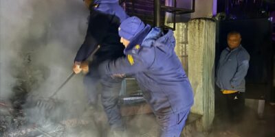 धम्बोझीको एक पसलमा आगलागी धम्बोझीको एक पसलमा आगलागी