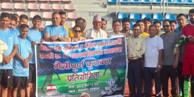 प्रेस युनियनको स्थापना दिवसः बाँकेमा पत्रकार र स्वास्थ्यकर्मीबीच मैत्रीपूर्ण फुटवल प्रतियोगिता